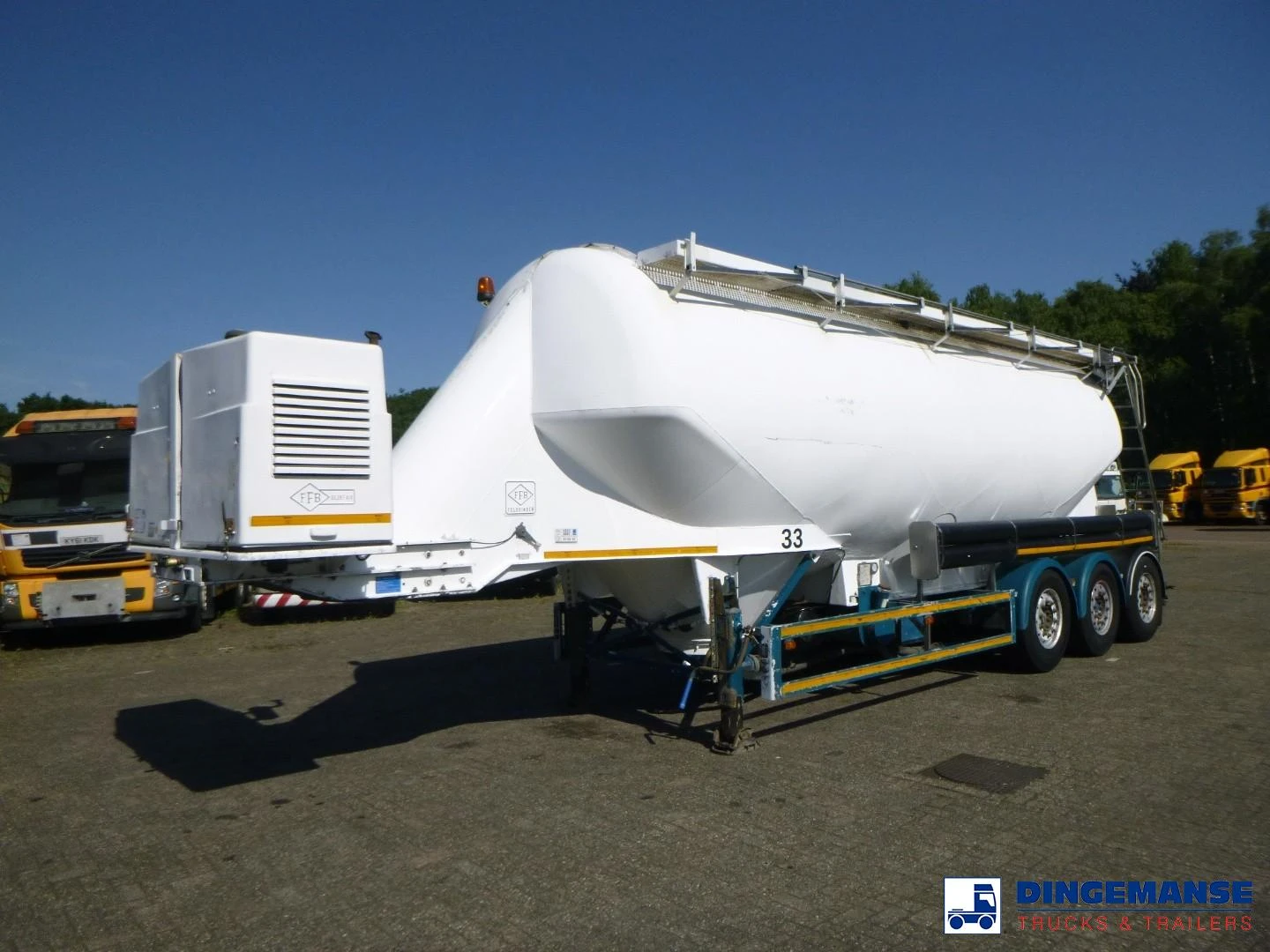 Feldbinder Powder tank alu 40 m3 + engine/compressor 2005 изображение 1
