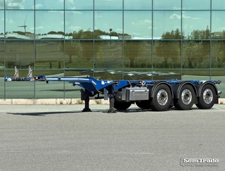 D-TEC FLEXITRAILER 2012 - VCC-01 FT-LS-S EXTRA STONG FRONT+MIDDLE+BACK SLIDER 20-30-40-45 FT. DISC BRAKES LIFT AXLE SUPER CONDITION NL-TRAILER for sale