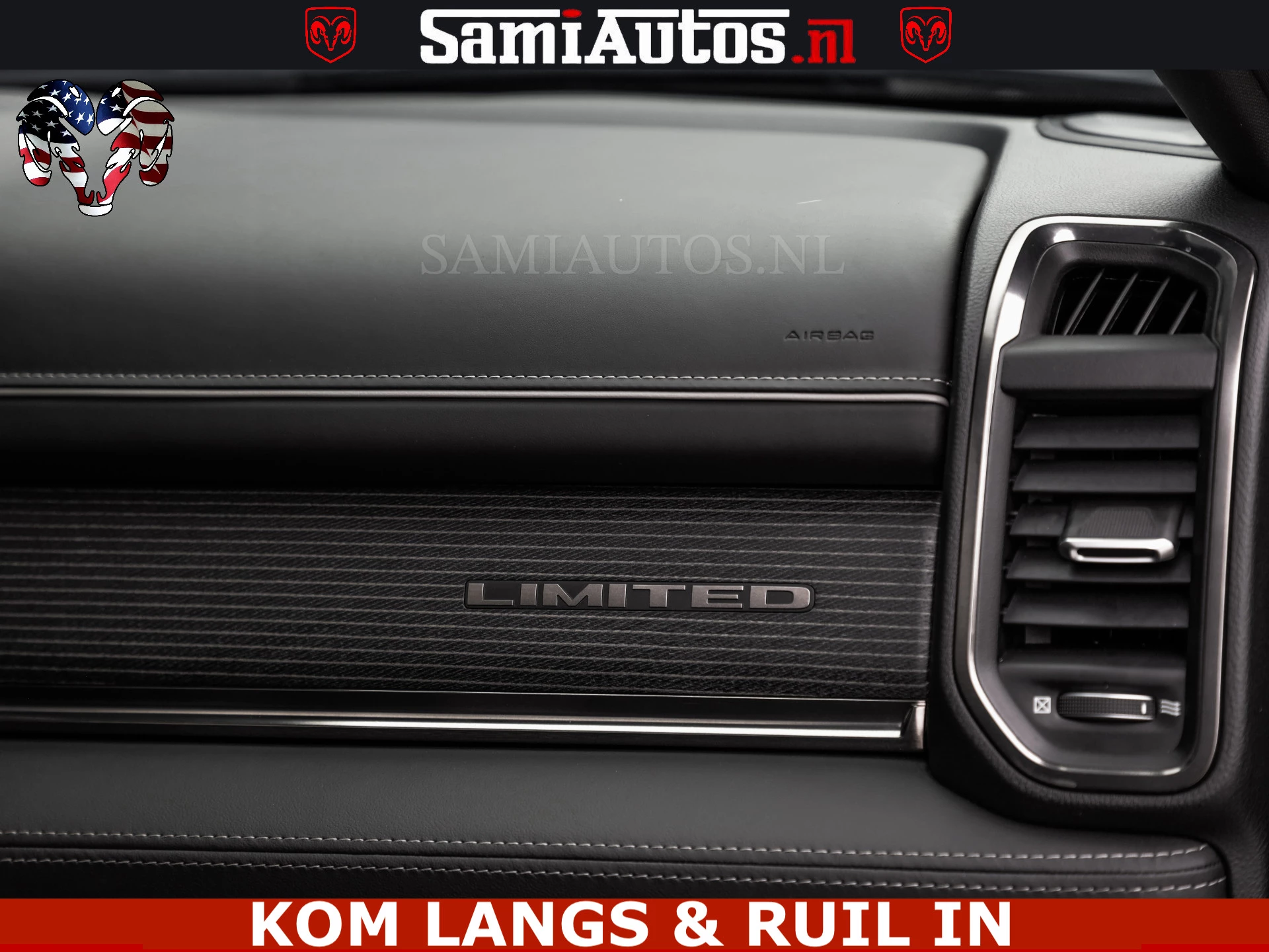 Dodge Ram Pick-Up 2021 - LIMITED | TRAINHORN | | HUD | UITLAATKLEP | LUCHTVERING | STRIPING | PANODAK | BOM VOL | BLAUW VOORRUIT | afbeelding 53