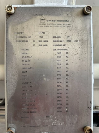 Omsp Macola N/A 1992 - GAS / 49.500L / P25BH / el. Pump / Propane / Butan / WP: 02/2029 imagen 34