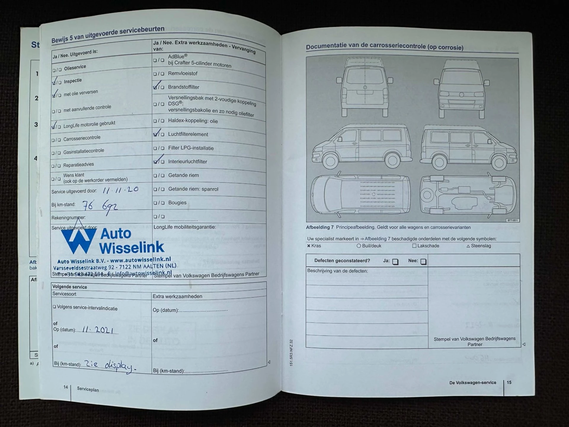 Volkswagen Transporter 2014 - Kombi 2.0 TDI L2H1 9 Persoons AUTOMAAT MARGE afbeelding 14