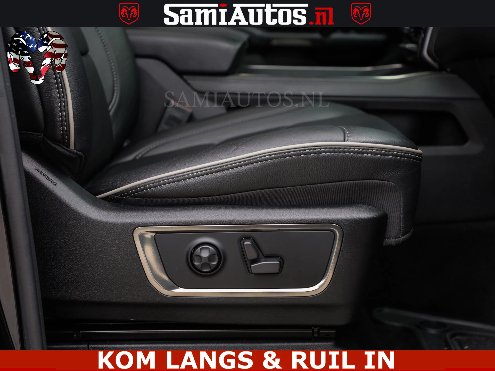 Dodge Ram Pick-Up 2021 - LIMITED | TRAINHORN | | HUD | UITLAATKLEP | LUCHTVERING | STRIPING | PANODAK | BOM VOL | BLAUW VOORRUIT | afbeelding 24
