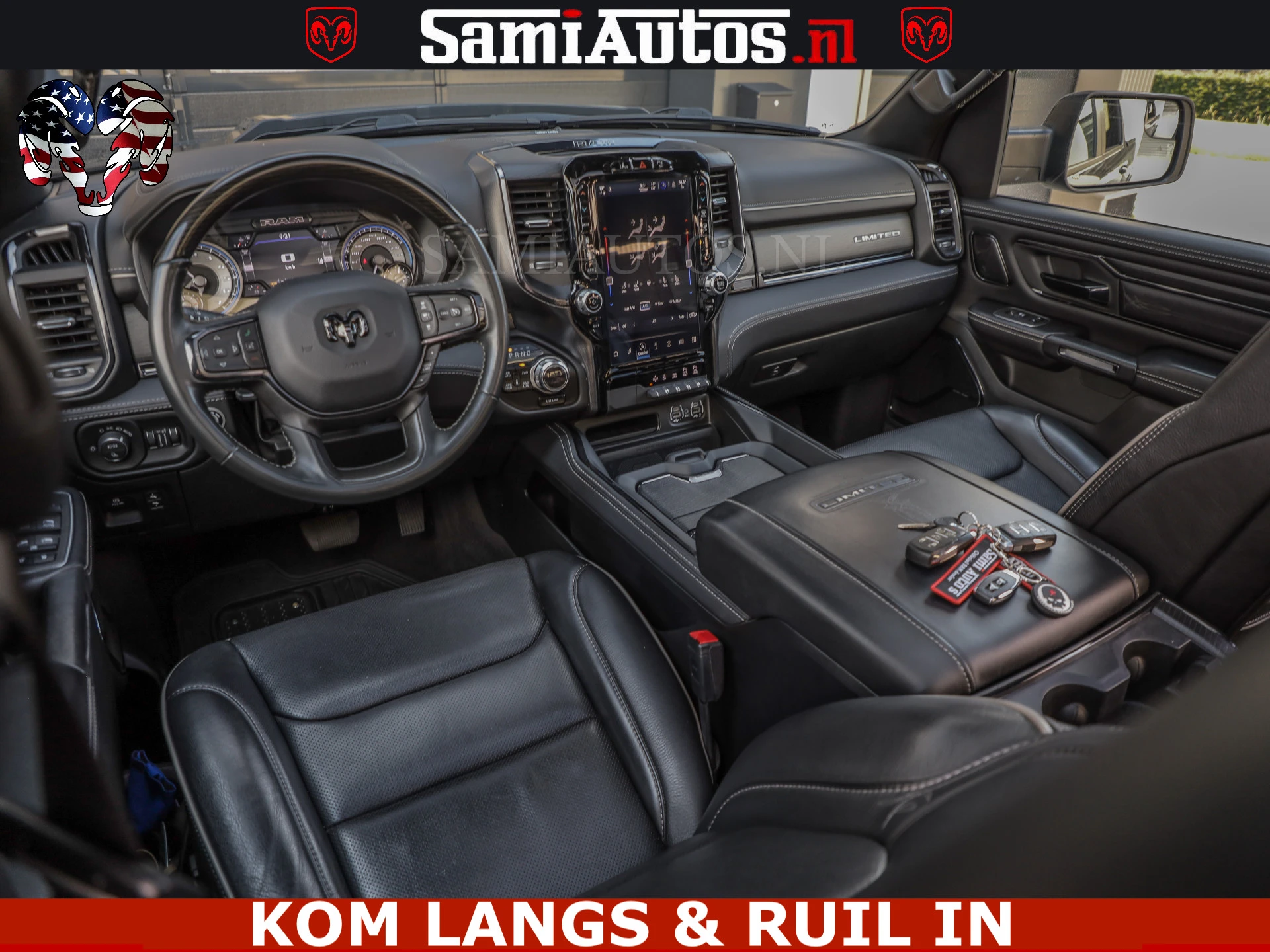 Dodge Ram Pick-Up 2023 - LIMITED NIGHT 5.7 V8 402PK | HUD | 4PL WHEELS | LUCHTVERING |OPEN UILAAT KLEP | BOM VOL | GRANITE CRYSTAL | DC | immagine 33