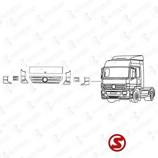 Mercedes-Benz Actros - Windgeleider middenstuk mp2 rechts imagem 2