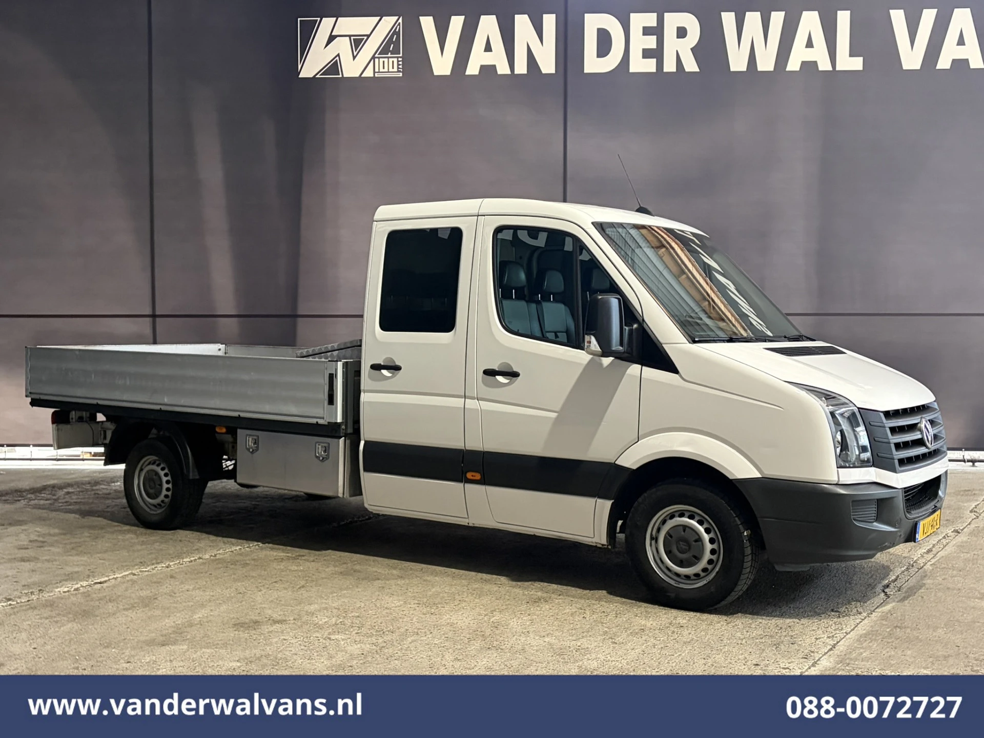 Volkswagen Crafter 2017 - 35 2.0 TDI 141pk Dubbele Cabine Euro6 Open Laadbak | Airco 3500kg trekhaak afbeelding 7