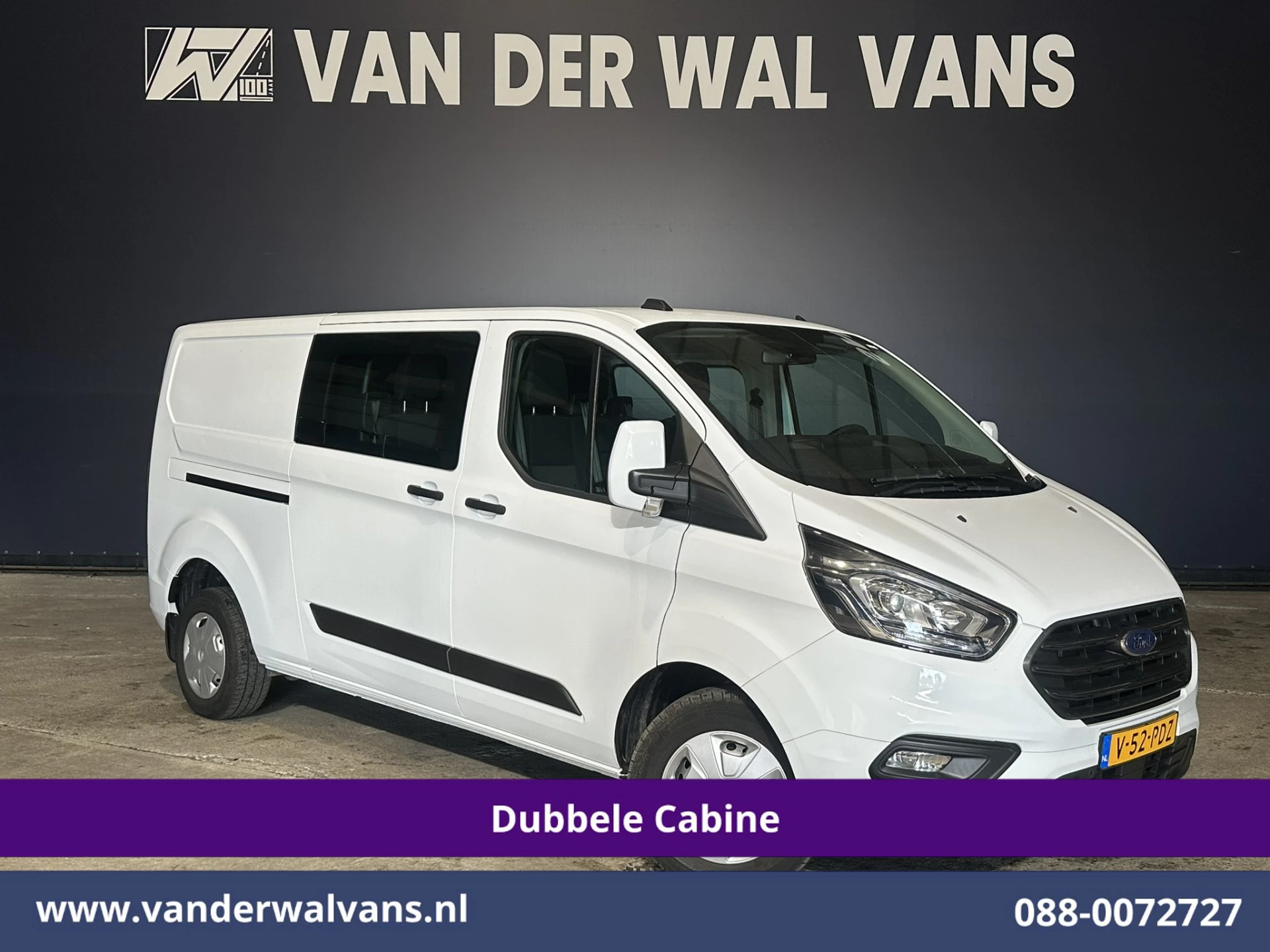 Ford Transit Custom 2021 - 2.0 TDCI 130pk L2H1 Dubbele Cabine Euro6 inrichting | Airco | 6-Zits | LED | Cruisecontrol | Parkeersensoren afbeelding 1