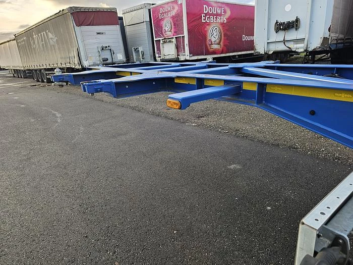 Van Hool A2C001 container CHASSIS -55 foot - 2 X 20 FOOT 45 ft 40 ft. -BPW DISC.-steering axle- 2 pieces -financiering mogelijk 2020 image 41