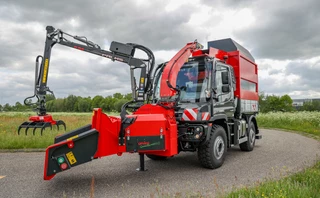 Mercedes-Benz Unimog 2023 - U 427 Greentec woodchipper combi obrazek 11