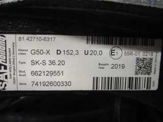 SAF G50-X D 152,3 U 20,0 81.42710-6317 2020 - G50-X D 152,3 U 20,0 81.42710-6317 SAF HOLLAND Schotels .NIEUWE 5 X OP VOORRAAD image 3 thumbnail