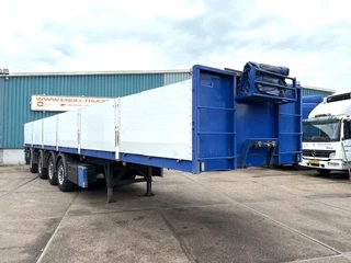 KWB 2004 - KWB P-504-STI-H 4-AXLE FLATBED TRAILER (SAF AXLES / 2x STEERING AXLE / 2x LIFT-AXLE / ALUMINIUM SIDE BORDS /ABS-EBS) afbeelding 2 miniatuur