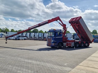 Scania R 2013 - R560 V8 8x4*4 - HIAB 244 K5 Crane / Kran / Grua with remote - Steering axle - Full air bild 20
