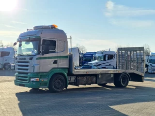 Scania R 2008 - R380 4x2 - Car transport / Flatbed - Ramp - Full air - Night clima image 4