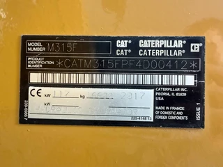 Cat N/A 2017 - M315F - With OilQuick imagen 10
