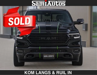 Dodge Ram Pick-Up 2021 - LIMITED 5.7 V8 HEMI | TOP STAAT | €59950,- excl | BOM VOL | HUD | LUCHTVERING | STRIPING | BREDE WIELEN | OPEN UITLAAT KLEP | ADAPTIVE | PANO | DC | imagem 2 miniatura