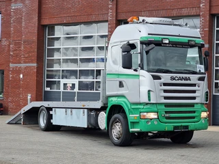 Scania R 2008 - R380 4x2 - Car transport / Flatbed - Ramp - Full air - Night clima te koop