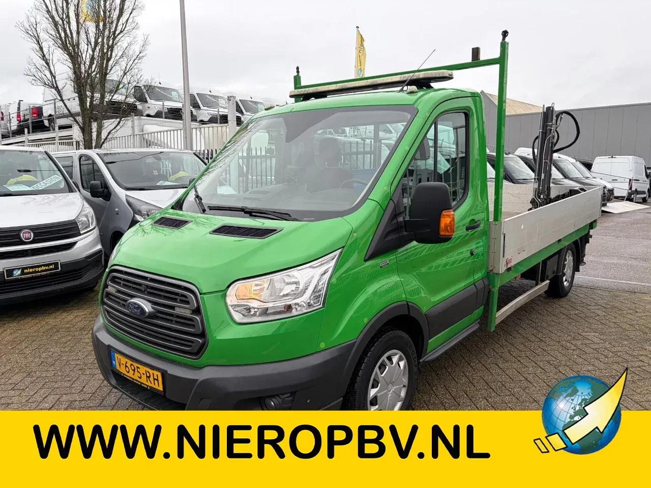 Ford Transit 2018 - 350 2.0TDCI Openlaadbak HIAB T-CLX013 Kraan Airco Cruisecontrol Trekhaak afbeelding 1