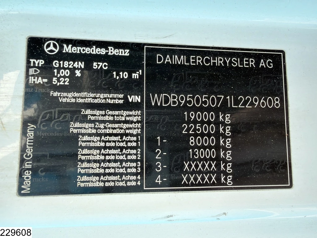 Mercedes-Benz 2007 - Axor 1824 EURO 4, Leaf spring, Manual obrázek 7