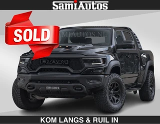 Dodge Ram Pick-Up 2023 - TRX BLACK OPS HELLCAT | 6.2 V8 712PK SUPERCHARGER | RODE STIKSELS | FULLY LOADED | RAMBAR | CARBON | BLACK ON BLACK | for sale