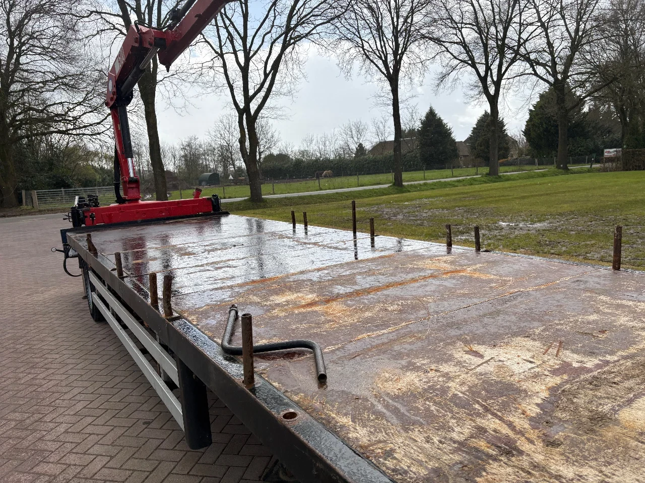 VERHAGEN MV 7000 BE 2004 - Be oplegger 8 TON met HMF kraan afbeelding 8