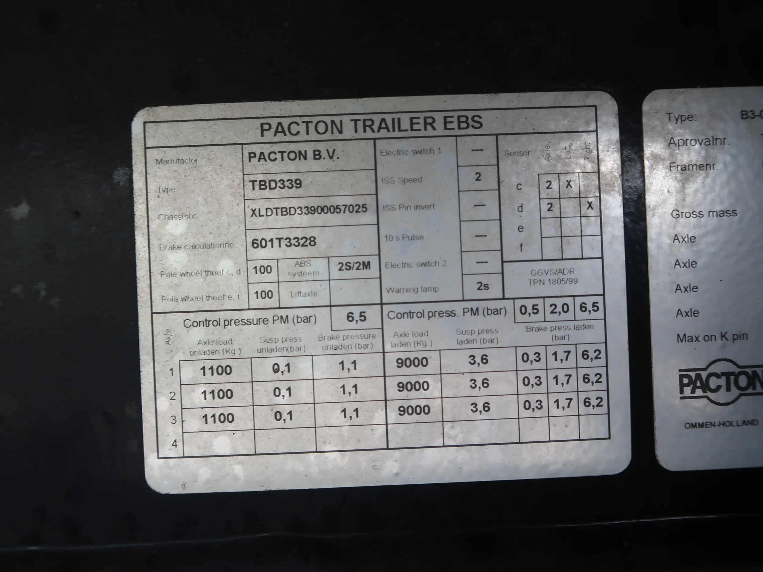 Pacton B3-001 2008 - O4, Lift & Lenkachse BPW, Staplerhalter, 4 Units, TUV, NL Trailer TOP! afbeelding 15