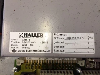 Diverse N/A 2005 - HALLER SBC 053001/2644 REGELEENHEID imagem 3