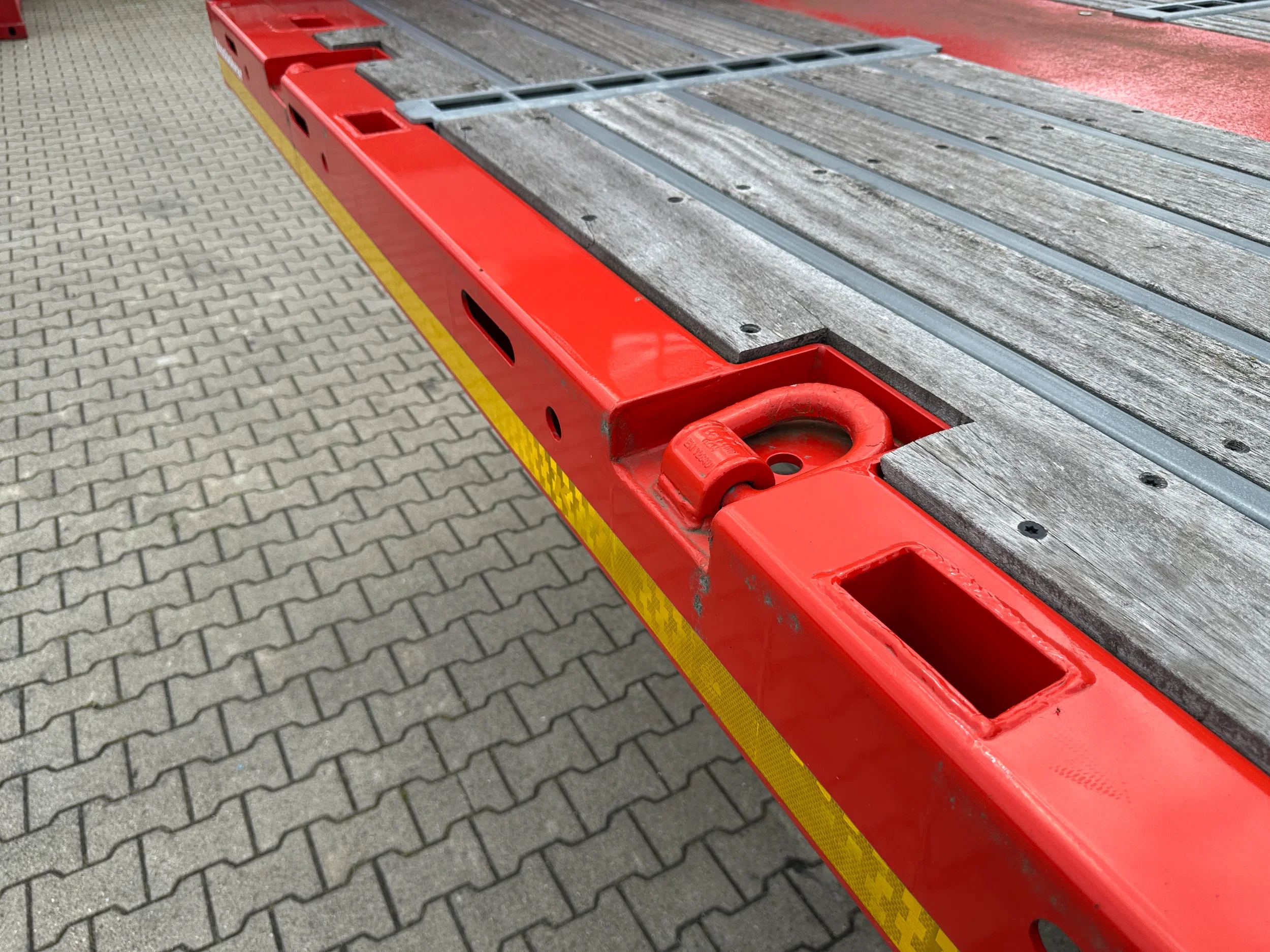KAESSBOHRER 2026 - new and unused Heavy-Duty flatbed / 690cm extendable / steering axle / discbrakes / NL-trailer / APK: 04-2027 imagen 23