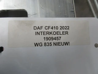 DAF - CF 1909457 INTERKOELER NIEUW EURO 6 2022 afbeelding 3 miniatuur