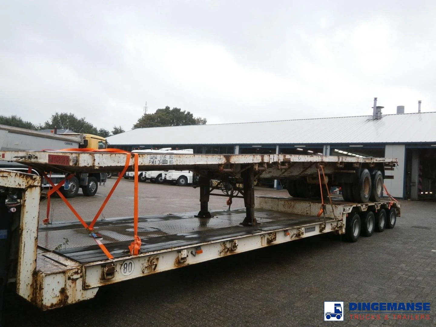 Traylona 2-axle platform trailer 39000KG / Extendable 19M 1991 obrázek 1