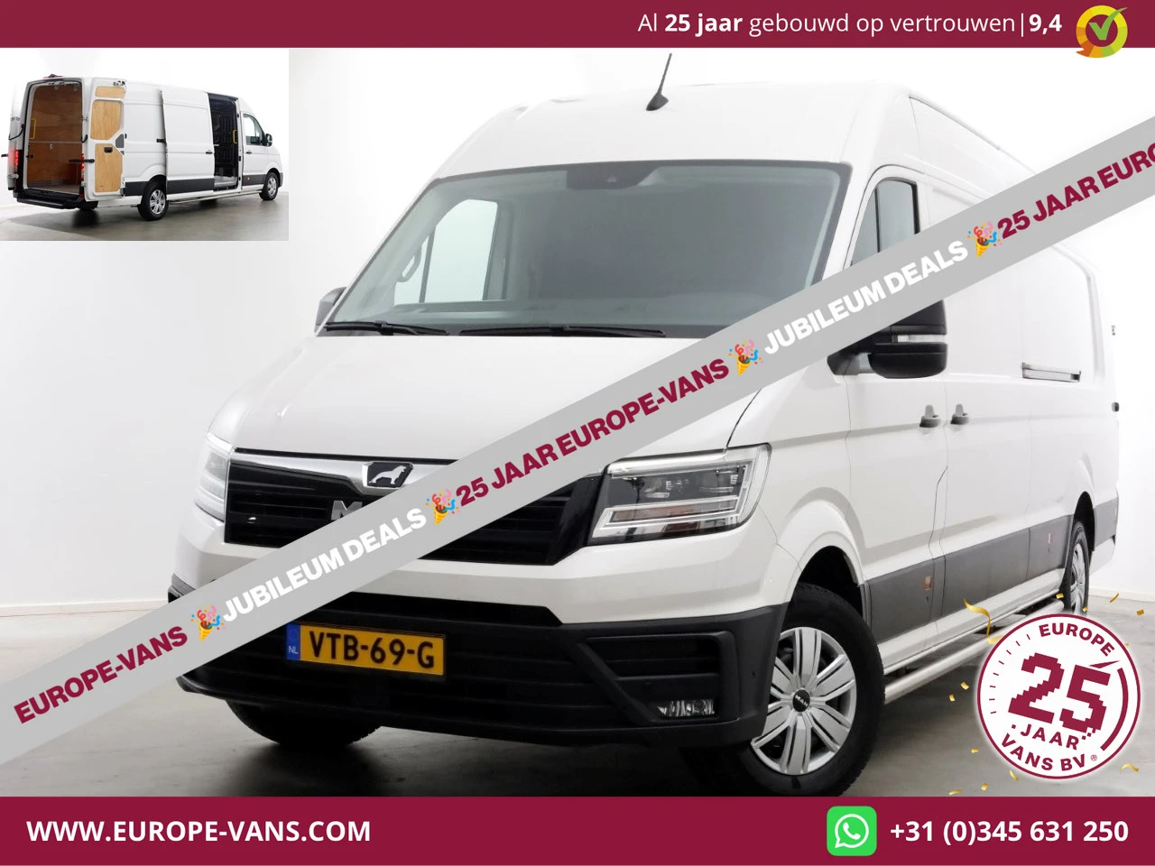 MAN TGE 2022 - 3.180 2.0 177pk DSG-Automaat L5H3 (L4H2) Supermaxi LED/ACC/2x Schuifdeur 12-2022 afbeelding 1