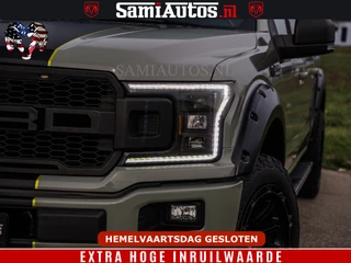 Ford F-150 2018 - 5.0 V8 4X4 | MAT OLIVE GREEN | BIJTELLING VRIJ | ZEER DIK | CAMERA | 3500KG | PANORAMA | LEDER | GO RHINO ROLLBAR | afbeelding 53