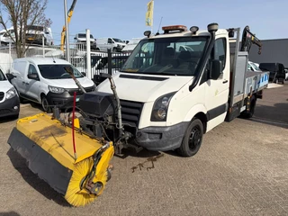 Volkswagen Crafter 2010 - 2.5TDI Openlaadbak Airco Cruisecontrol HIAB 013T + Veeg Machine / Borstel bild 1
