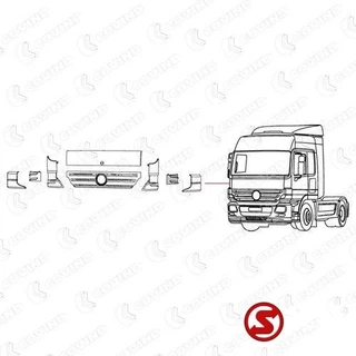Mercedes-Benz Actros - Windegeleider middenstuk mp2 links zdjecie 2