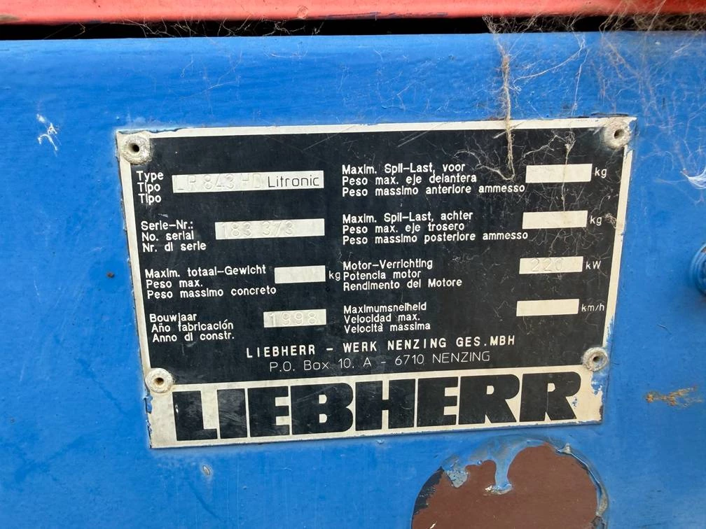 Liebherr 1998 - LR 843 HD afbeelding 8