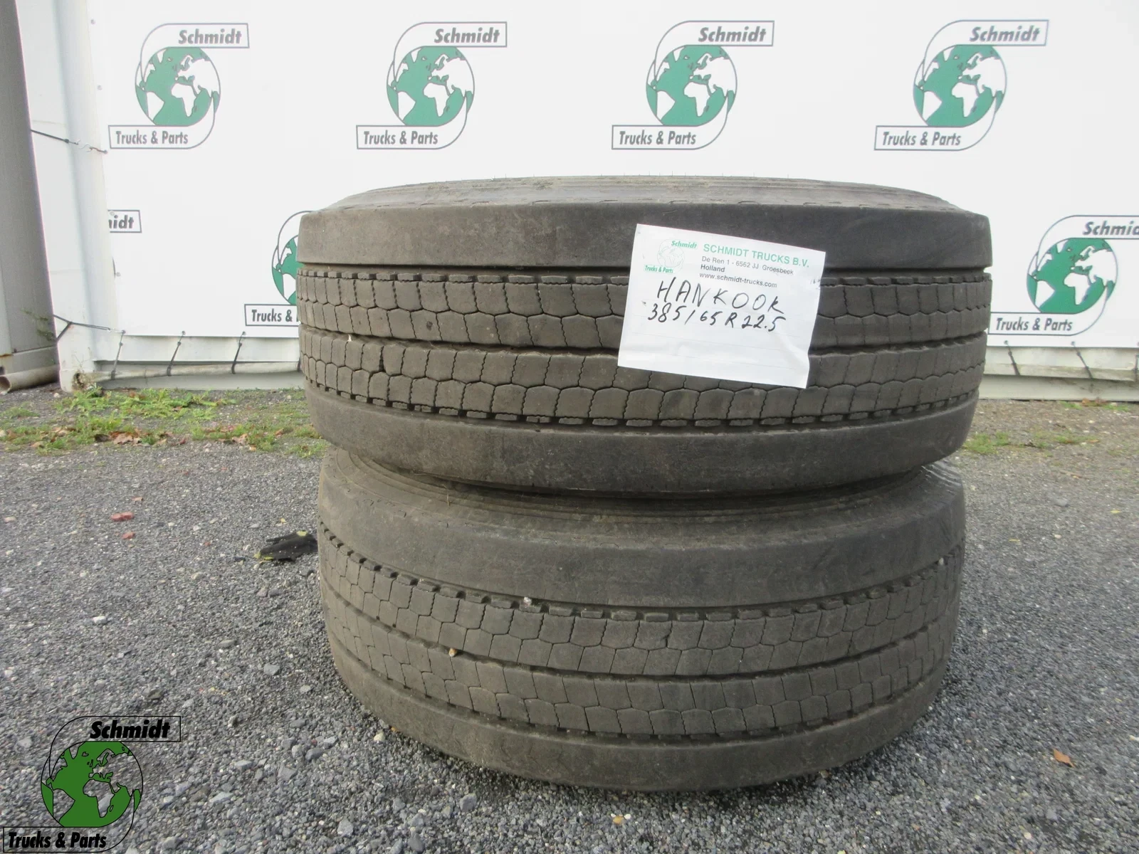 Hankook - 385/65R 22.5 2X VOORBAND MET STAALWIEL PROFIEL CA 75 % afbeelding 1