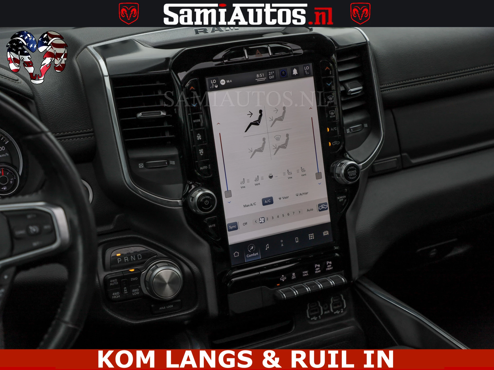 Dodge Ram Pick-Up 2023 - SPORT LARAMIE 5.7 V8 HEMI | LUCHTVERING | 2023 | PANODAK | GROOTSCHERM | DC | TOP KLEUR GRANITE | afbeelding 28