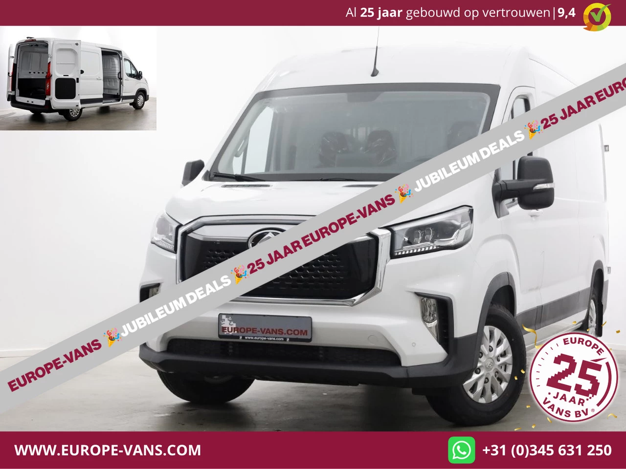 Maxus eDeliver9 2024 - L3H2 72kWh WLTP Range 280km 100% Elektrisch Airco/Camera NIEUW 02-2024 image 1