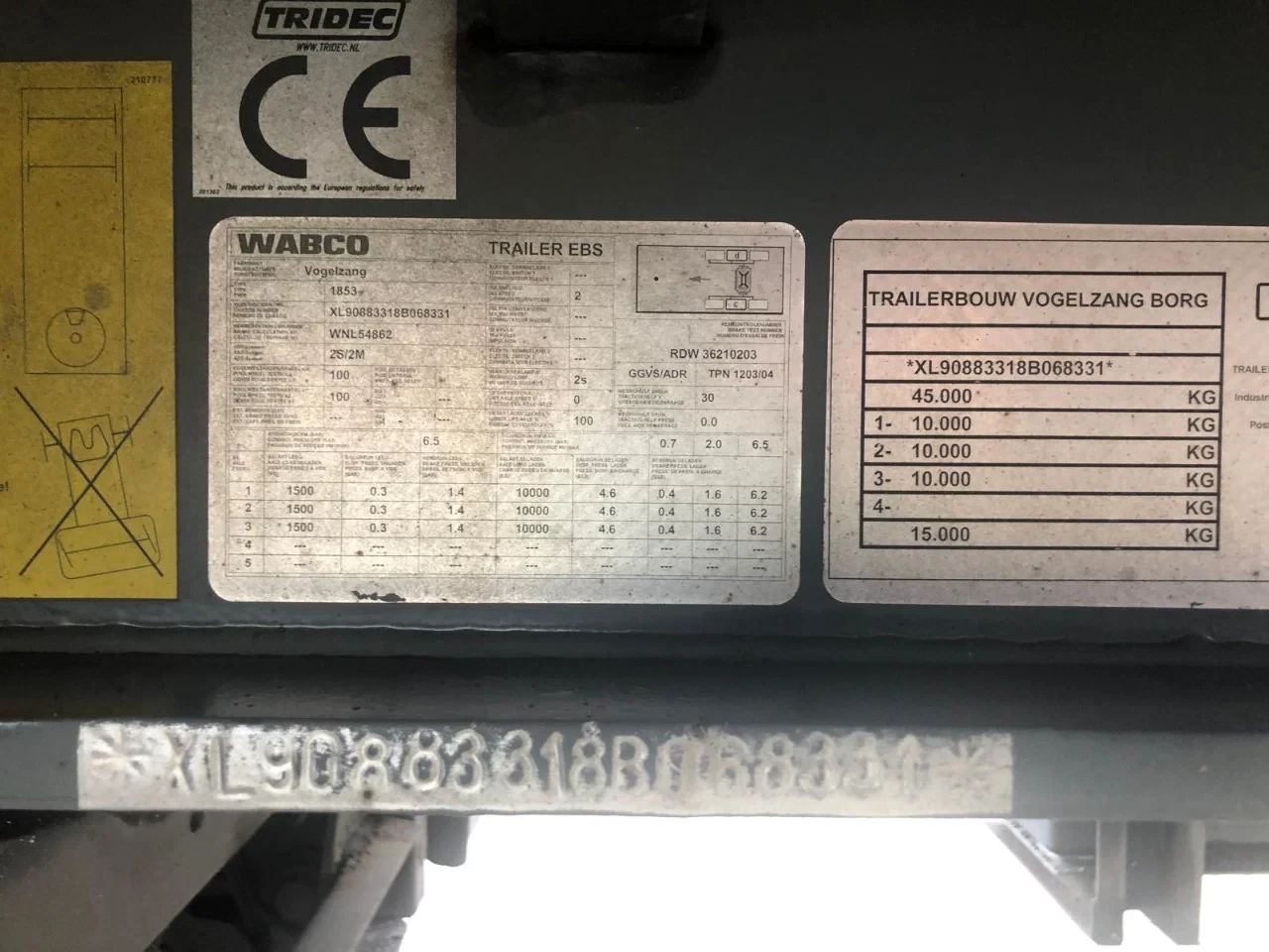 Vogelzang VO2-STG-15-30-SZ 2009 - 3 As Oplegger Schuifzeil V02-STG15-30SZ - OK-55-TV afbeelding 21