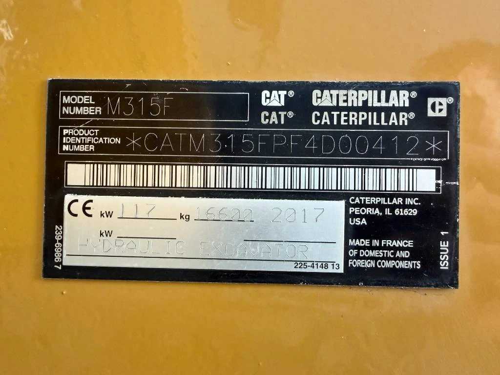 Cat 2017 - M315F - With OilQuick afbeelding 10