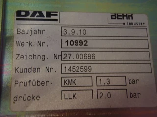 DAF N/A 2010 - 1452599 RADIATEUR+INTERKOELER  immagine 3