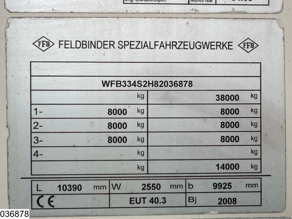 Feldbinder 2008 - Silo 40.000 Liter, 1 Comp. immagine 4