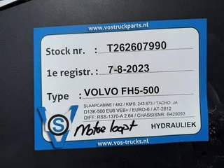 Volvo FH 2023 - FH4-500 / ENGINE RUNNING / ONLY:243874 KM / VEB+ / HYDRAULICS / ACC / LWDS / AUTOMATIC / EURO-6 / 2023 obrazek 27