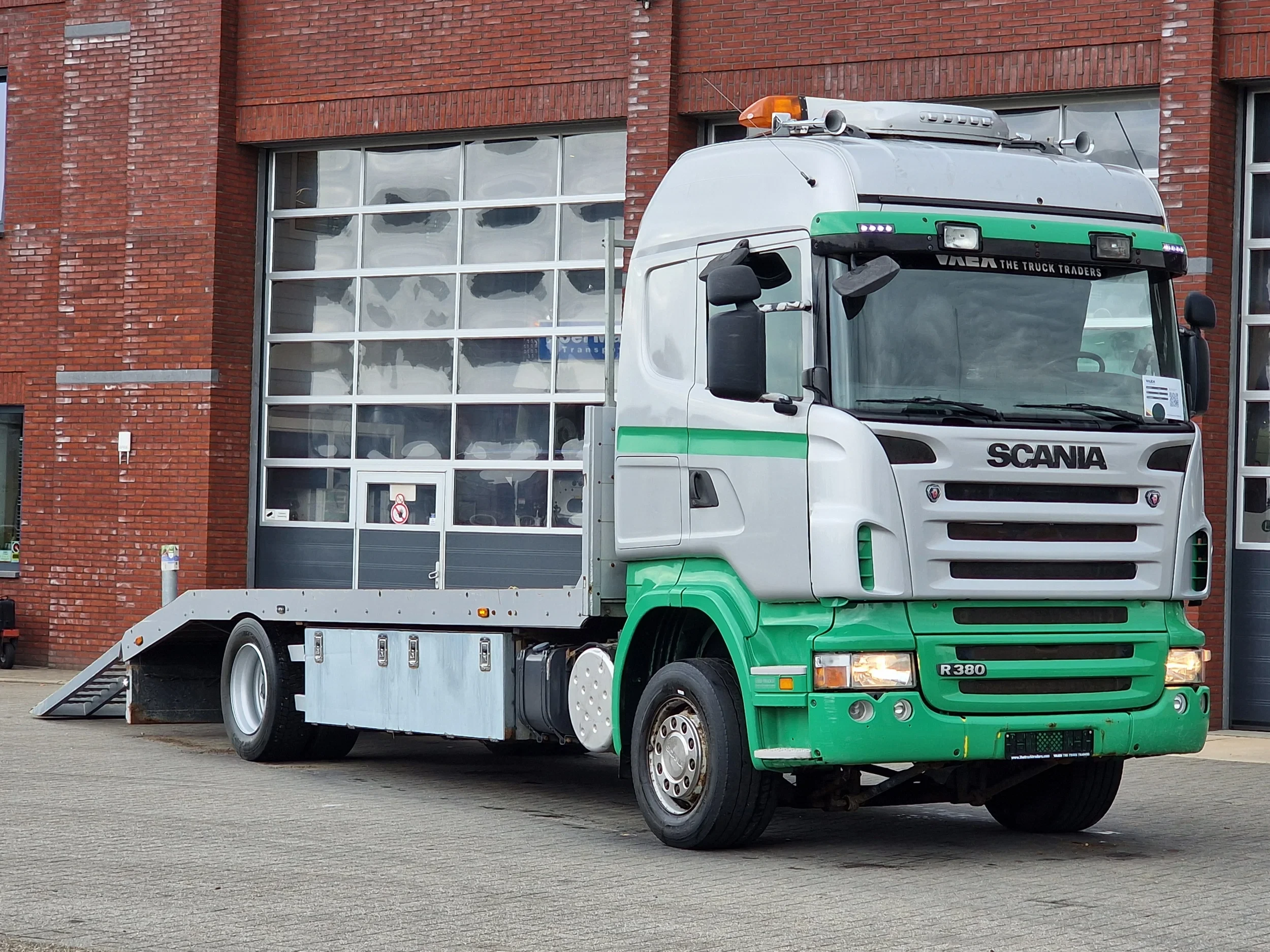 Scania R 2008 - R380 4x2 - Car transport / Flatbed - Ramp - Full air - Night clima afbeelding 1