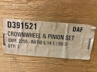 DAF N/A - 0391521 KROONWIEL+PIGNON 2255 DIFFERENTIEEL 36:7 (NIEUW) image 3