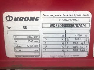 Krone N/A 2016 - SD 3 As Oplegger Schuifzeil, OP-10-FZ изображение 13