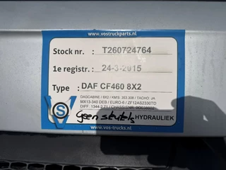 DAF CF460 2015 - / 8X2 / HYDRAULICS / WINCH / 353308 KM / PLATEAU / AUTOMATIC / EURO-6 / 2015 imagen 33