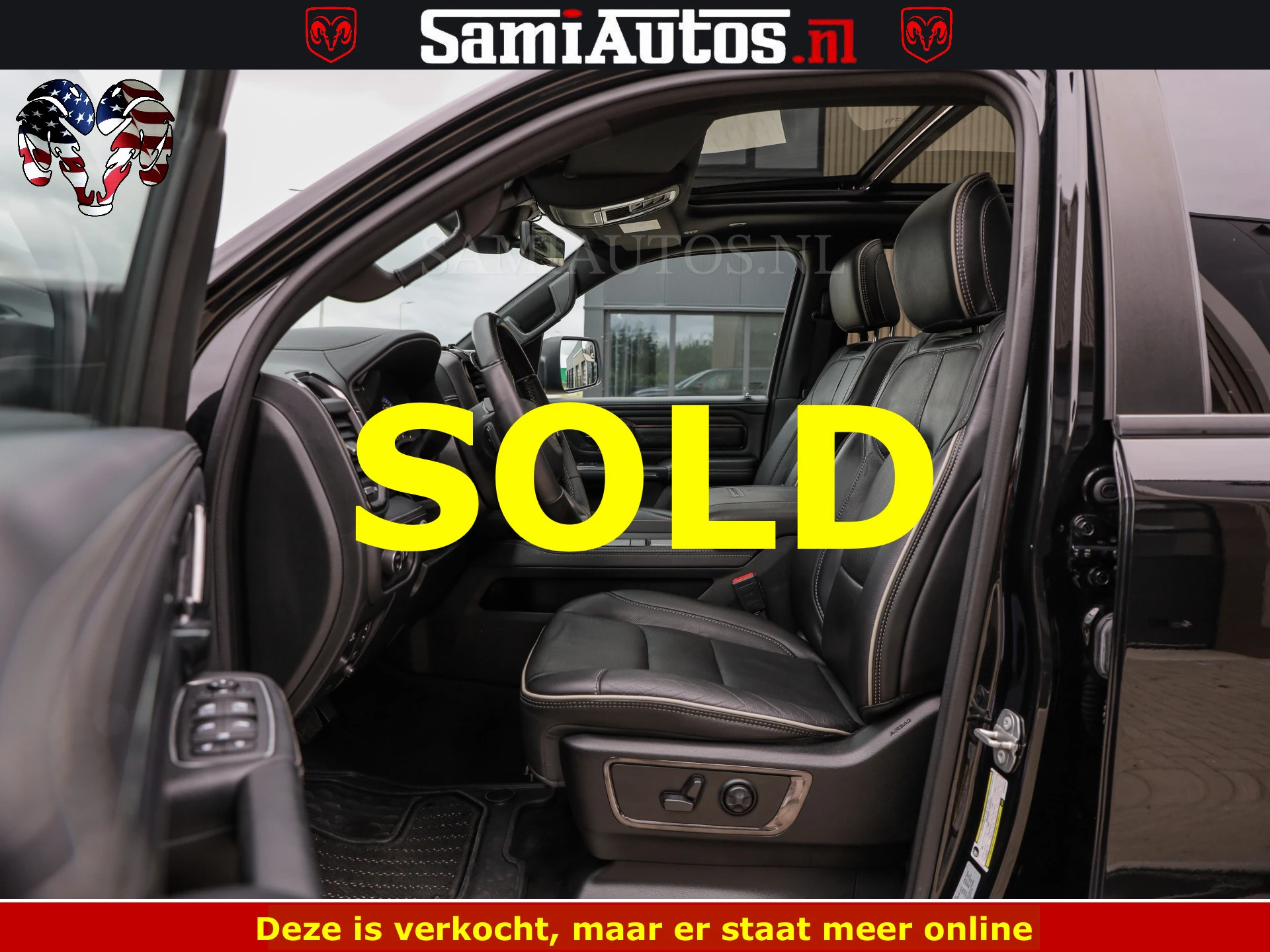 Dodge Ram 1500 2022 - LIMITED NIGHT | BOM VOL | HUD | MWK | LUCHTVERING | PANODAK | afbeelding 37