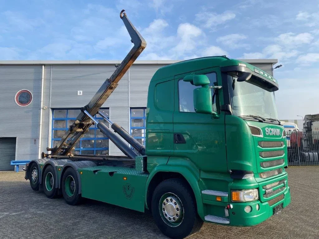 Scania R 2015 - R520 V8 / 8X4 / BIG AXLE / AJK HOOKLIFT 30TON / LIFT+LENKACHSE / NAVI / LEATHER / FULL-AIR / AUTOMATIC / EURO-6 / 2015 afbeelding 2