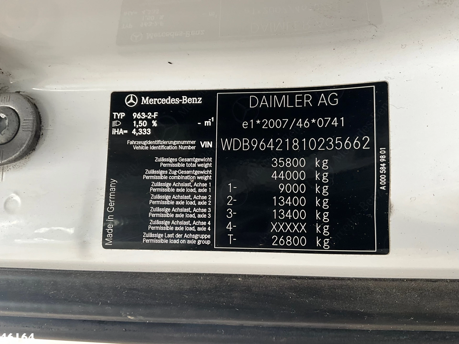 Mercedes-Benz Arocs 3345 6x6 Fassi 45 Tonmeter laadkraan Just 101.867 km! 2019 imagem 27