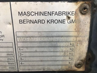 Krone N/A 1998 - AZP18 2 As Vrachtwagen Aanhangwagen Schuifzeil, WV-84-RK - Kooi-aap aansluiting bild 14