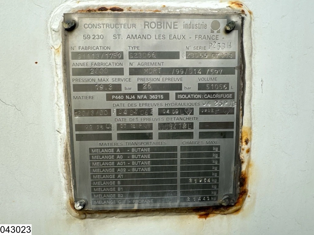 Robine 2000 - Gas 51056 liter, LPG GPL Butane gas, 1 Comp obrázek 5